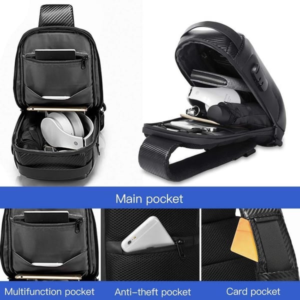 Mens Sling Bag With Password Lock - Riyadh FINDS 2  null